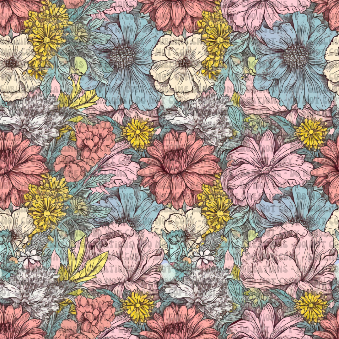 ditsy blue florals