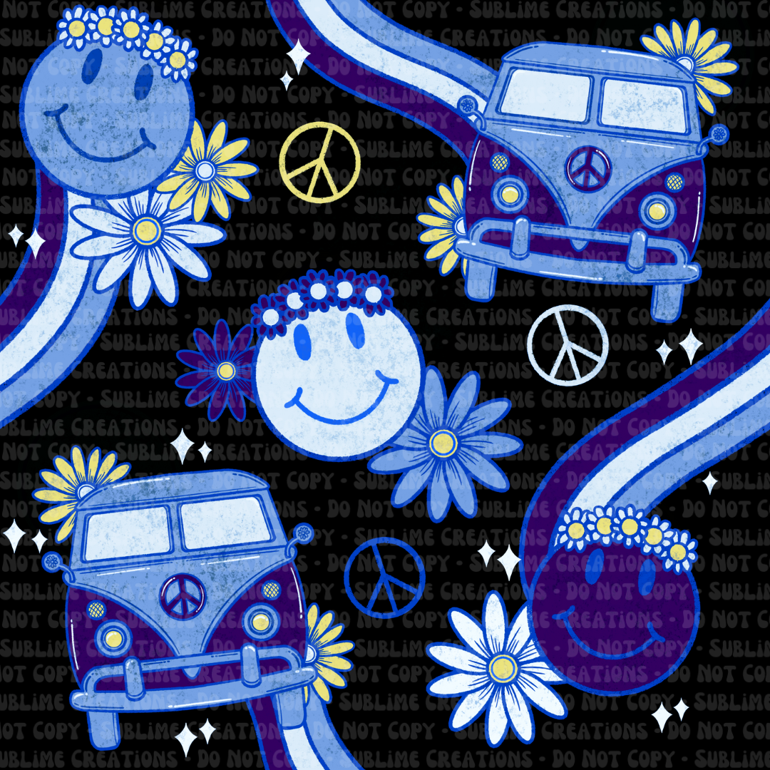 blue hippie vans