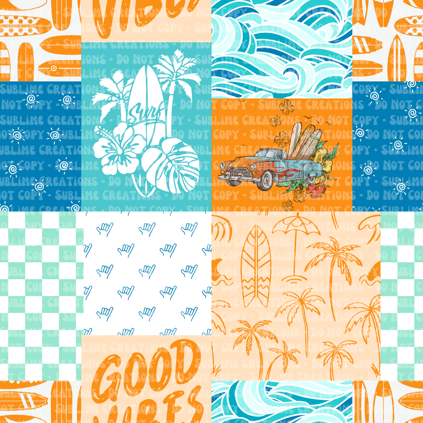 beach vibes patches