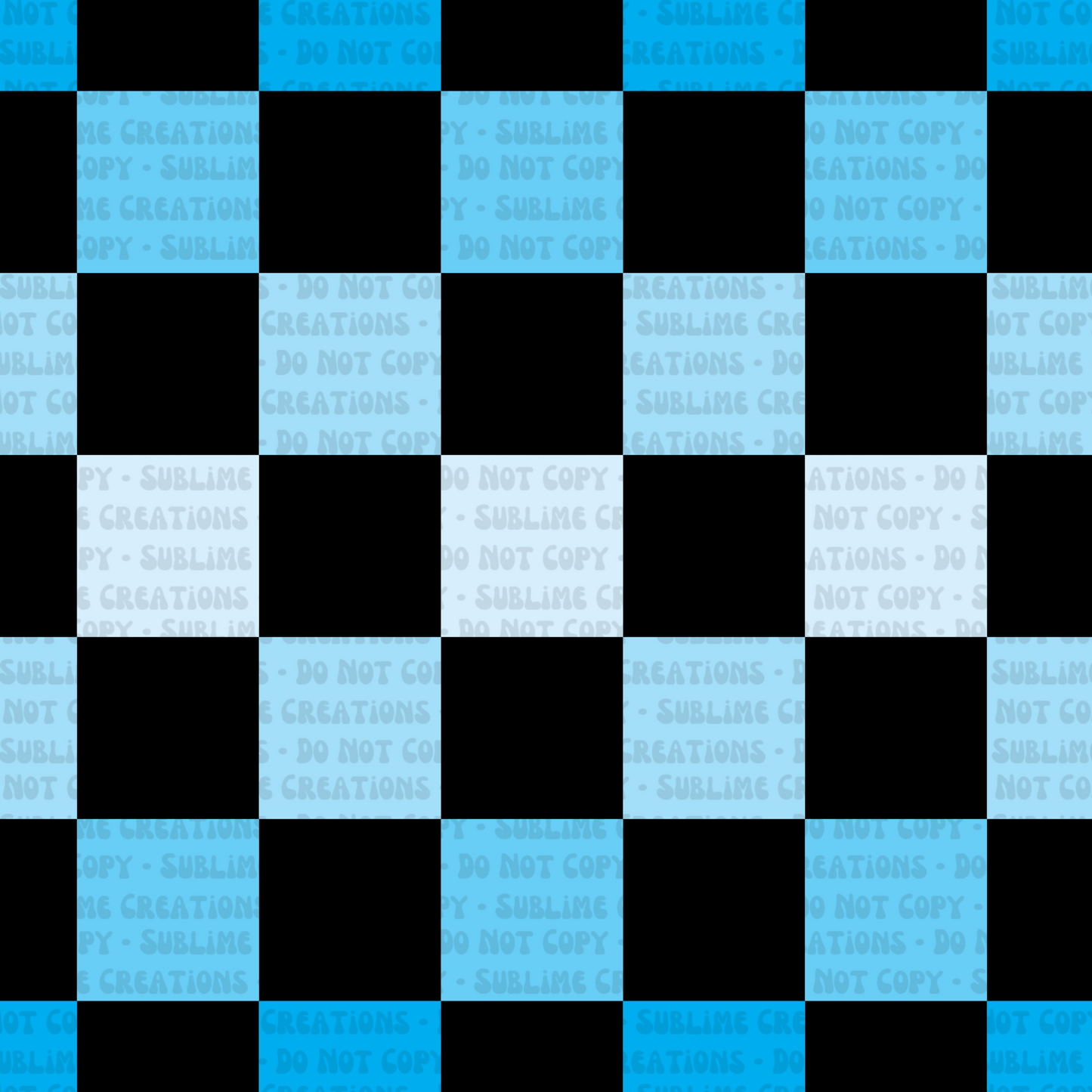 blue ombre checkers
