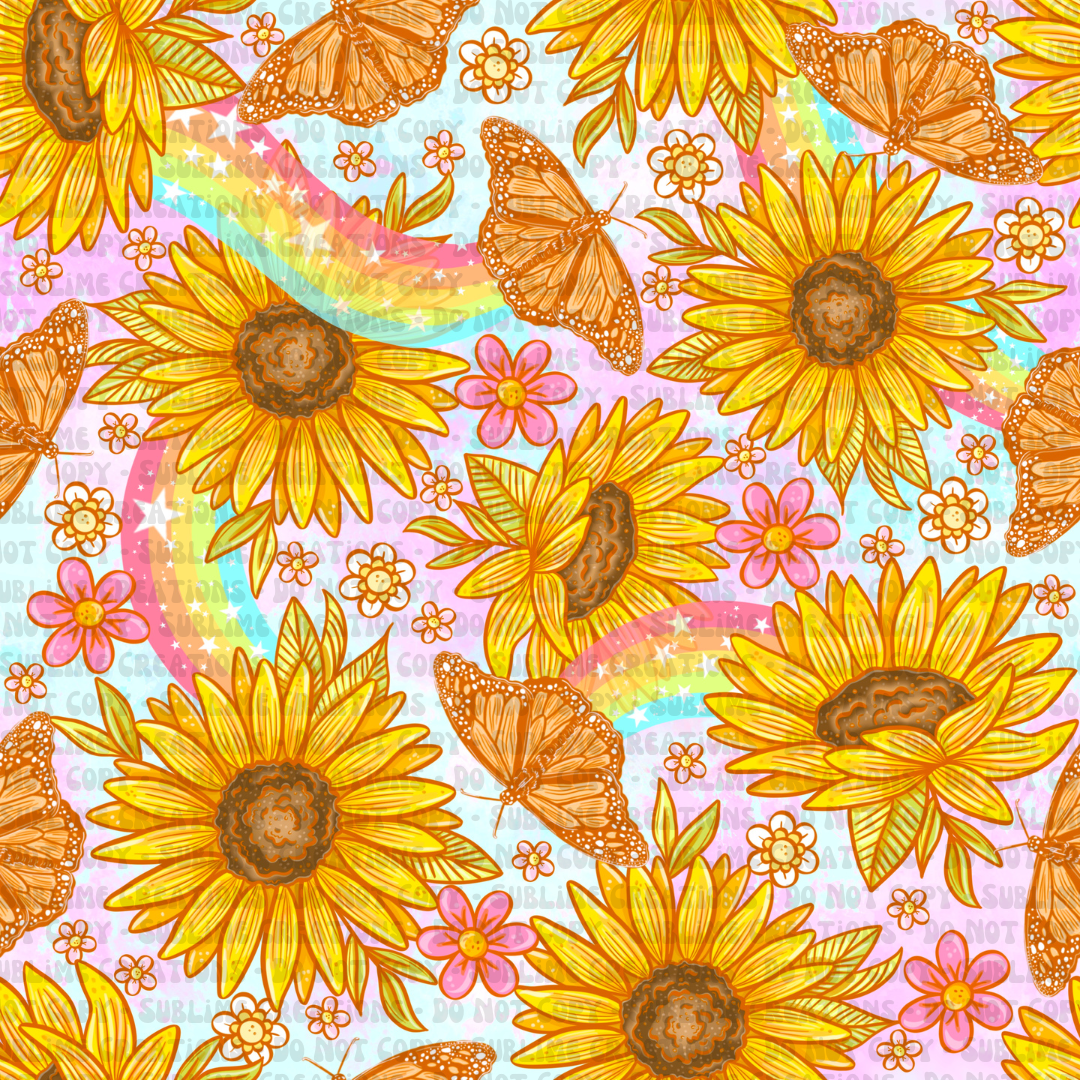 sunflowers + butterflies