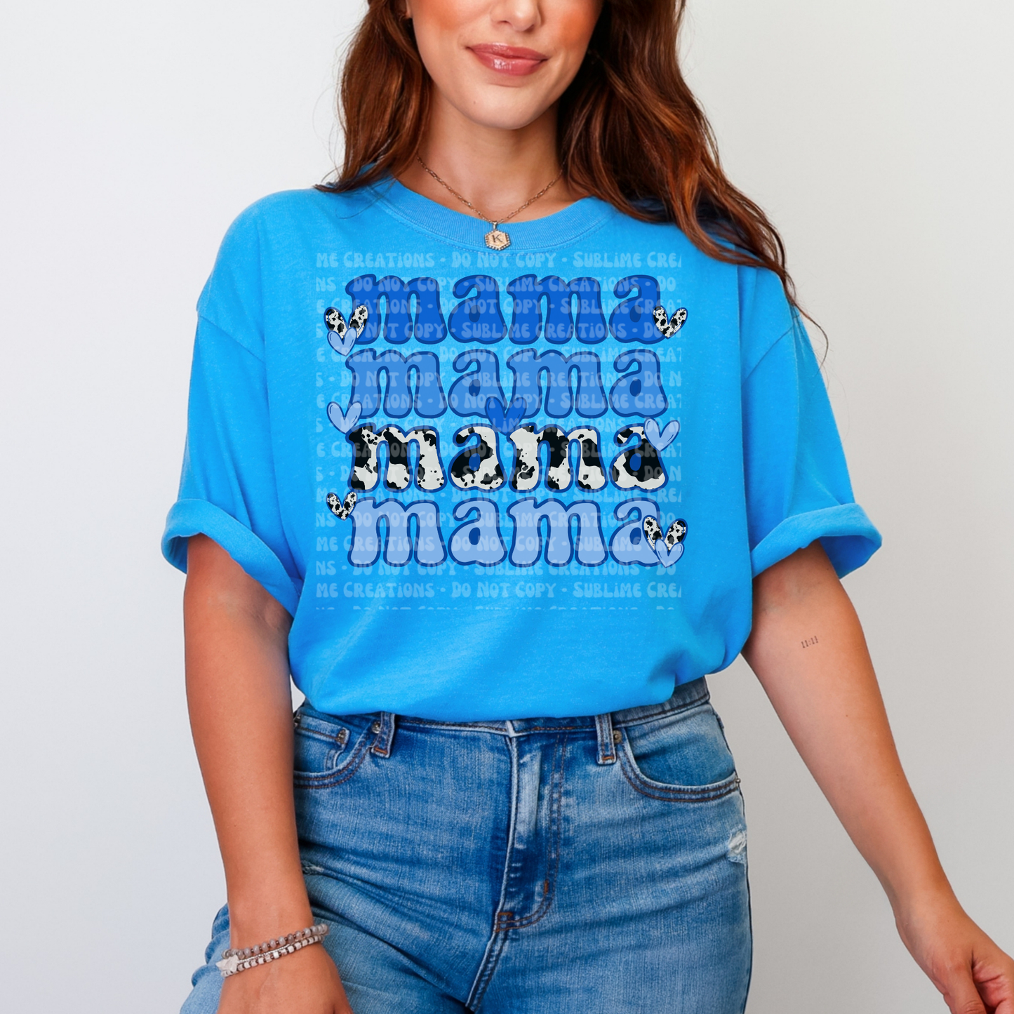 blue cowprint matching