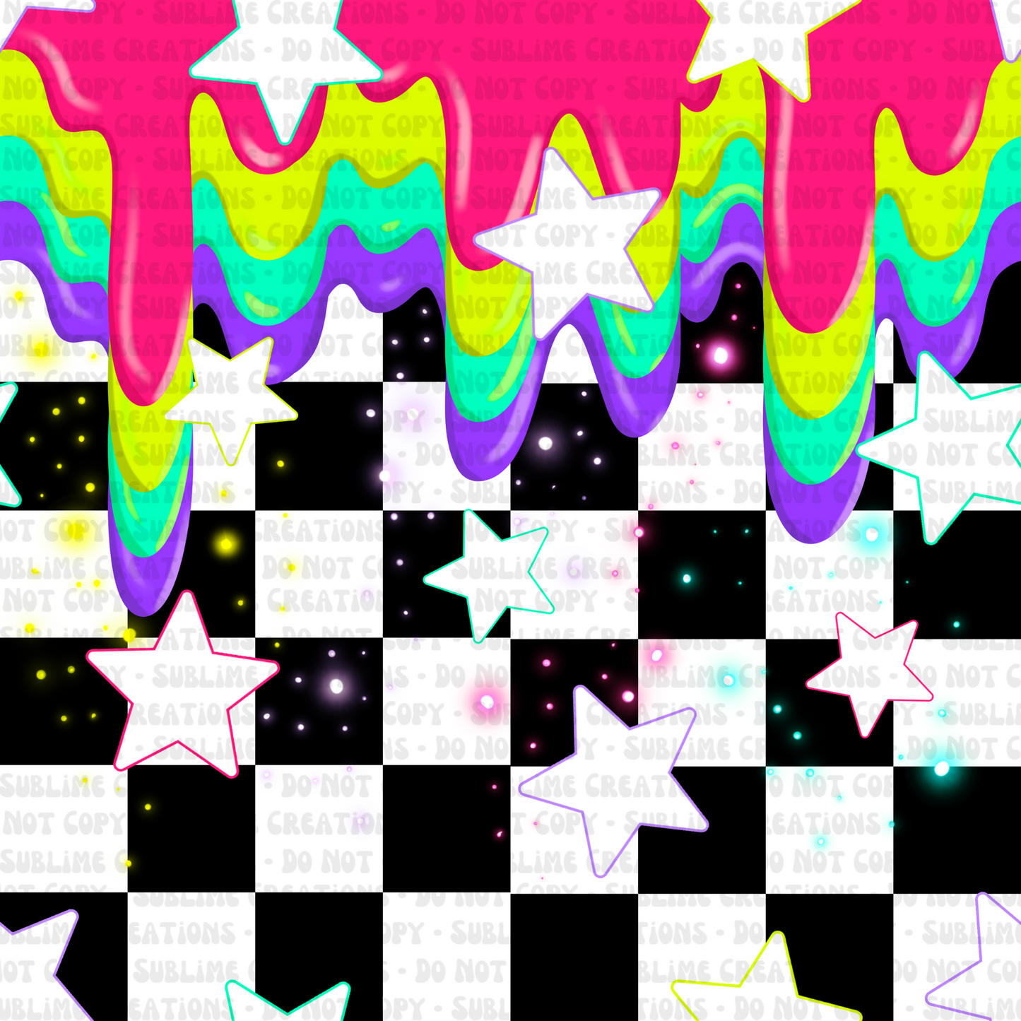 rainbow slime on checkers