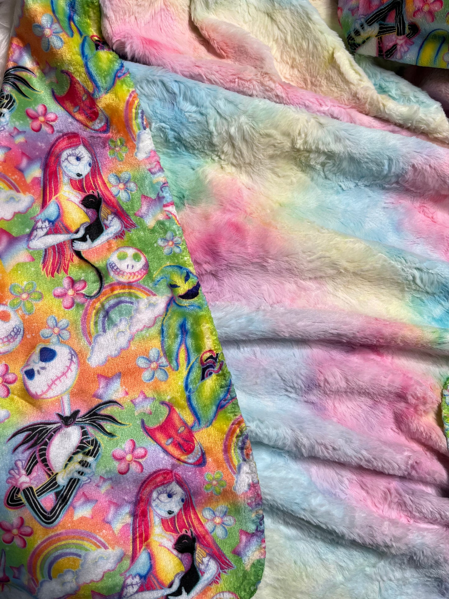 50x60 Fur back blanket- unicorn