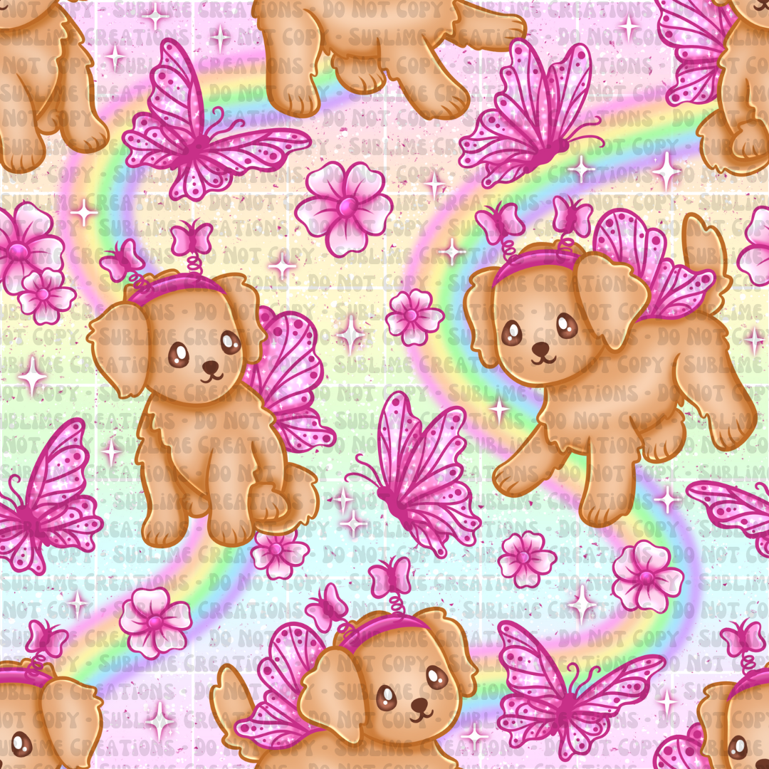 rainbow butterfly puppies