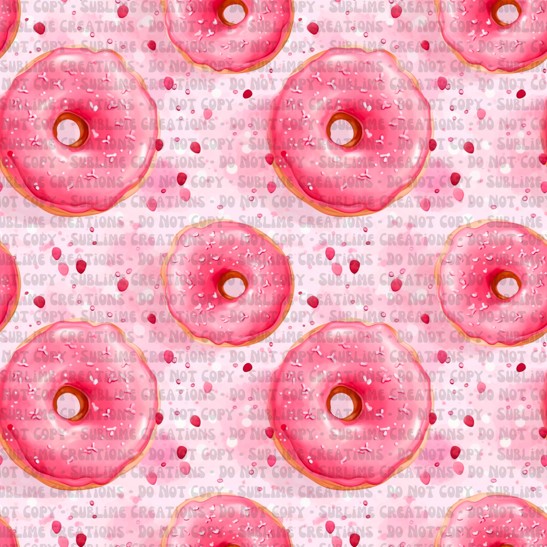 pink frosted donuts
