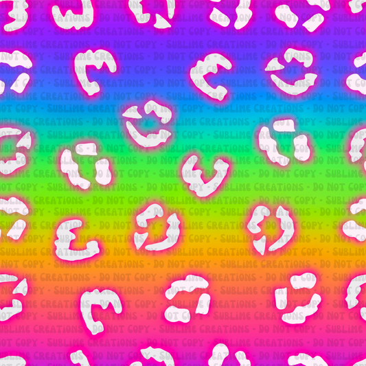 neon white leopard