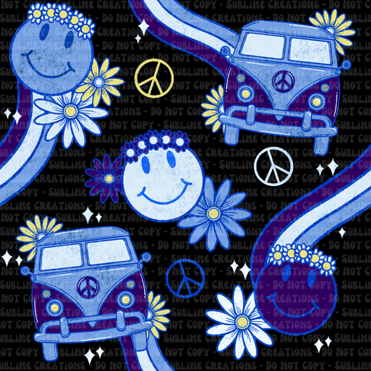 blue hippie vans