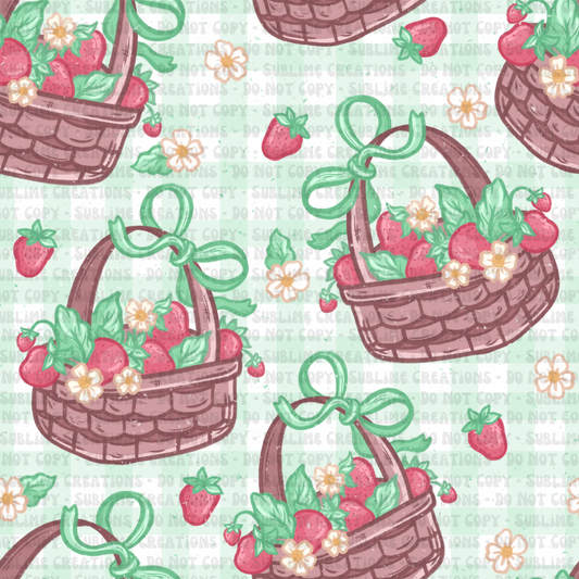 strawberry picnic baskets