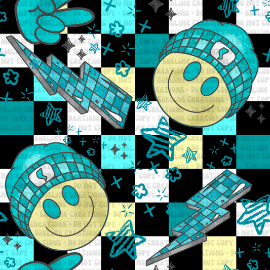 rad blue checkers