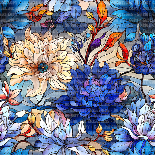 stained glass florals