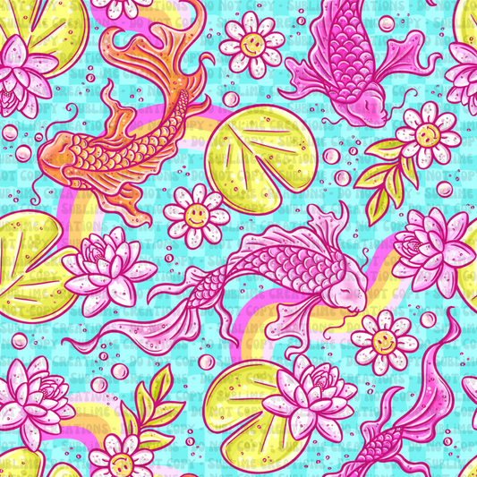 neon koi pond